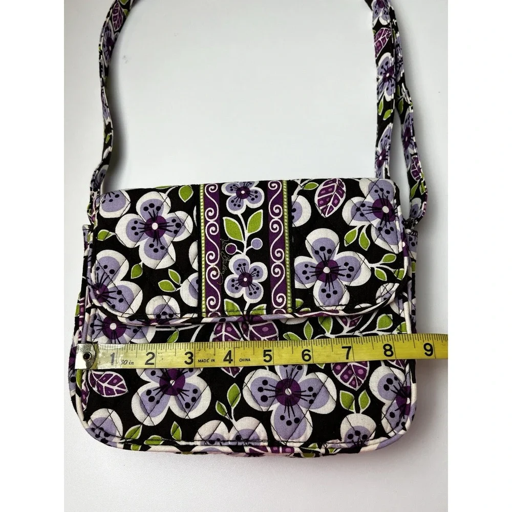 VERA BRADLEY Rachel CROSSBODY Small Size  BAG Purple/Green/Brown FLORAL